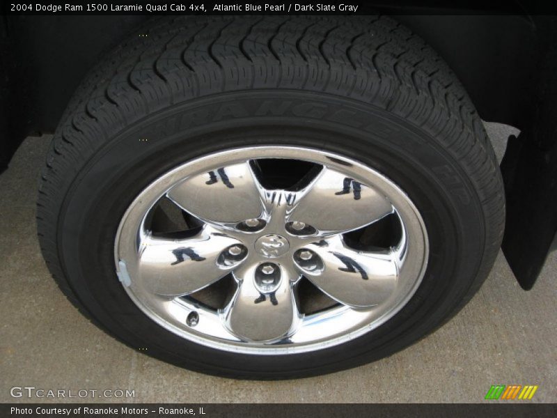 Atlantic Blue Pearl / Dark Slate Gray 2004 Dodge Ram 1500 Laramie Quad Cab 4x4