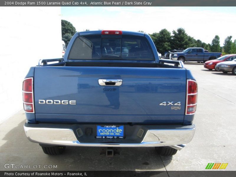 Atlantic Blue Pearl / Dark Slate Gray 2004 Dodge Ram 1500 Laramie Quad Cab 4x4