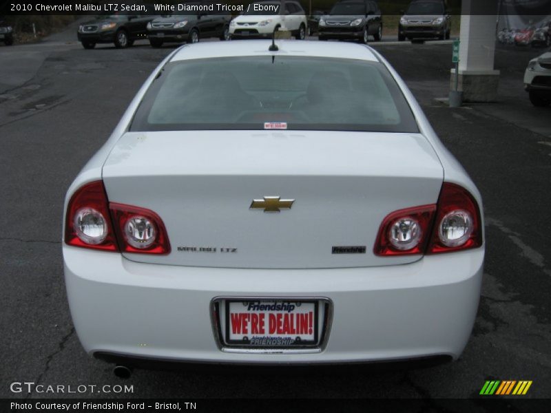 White Diamond Tricoat / Ebony 2010 Chevrolet Malibu LTZ Sedan