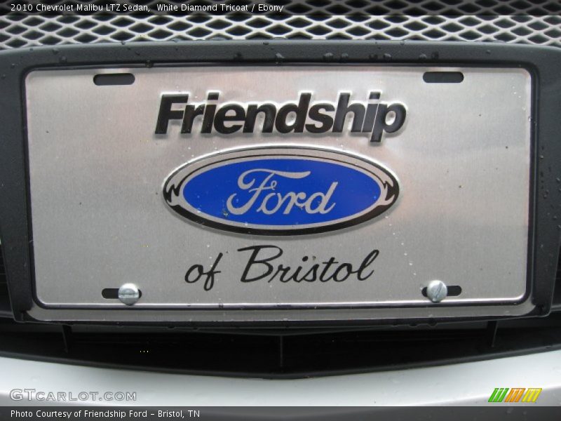 White Diamond Tricoat / Ebony 2010 Chevrolet Malibu LTZ Sedan