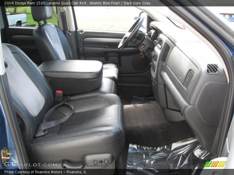 Atlantic Blue Pearl / Dark Slate Gray 2004 Dodge Ram 1500 Laramie Quad Cab 4x4