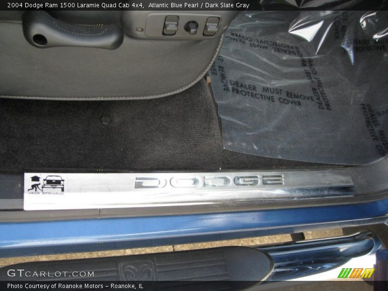 Atlantic Blue Pearl / Dark Slate Gray 2004 Dodge Ram 1500 Laramie Quad Cab 4x4