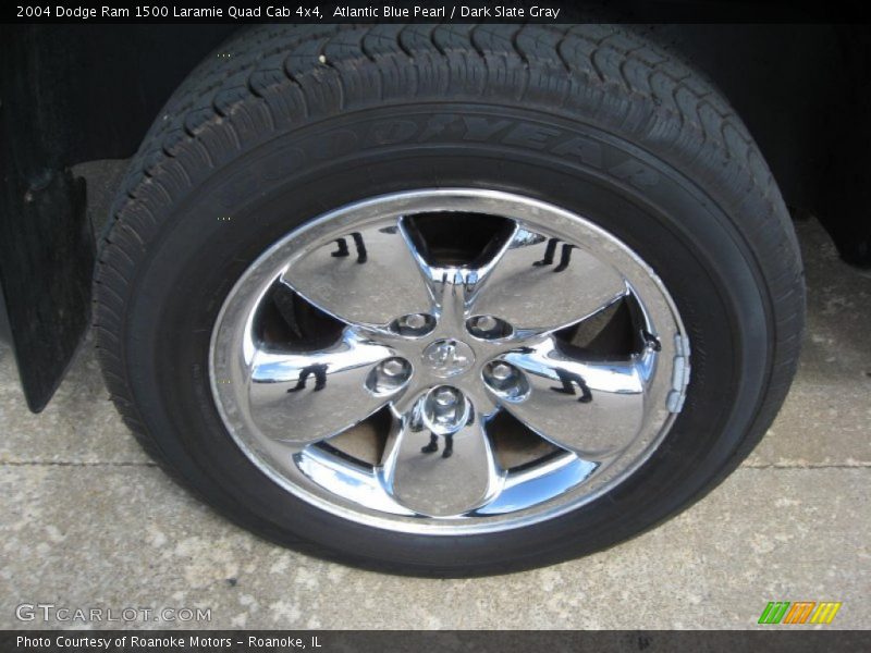 Atlantic Blue Pearl / Dark Slate Gray 2004 Dodge Ram 1500 Laramie Quad Cab 4x4
