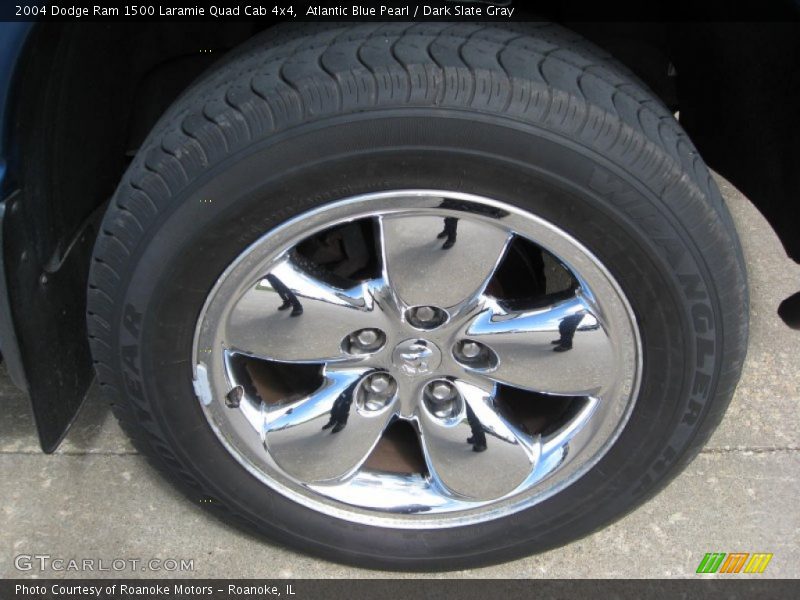 Atlantic Blue Pearl / Dark Slate Gray 2004 Dodge Ram 1500 Laramie Quad Cab 4x4