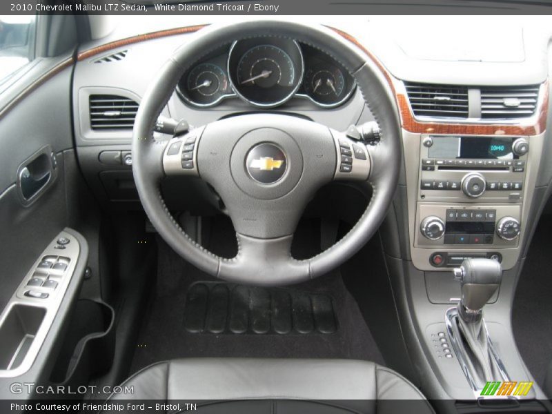 White Diamond Tricoat / Ebony 2010 Chevrolet Malibu LTZ Sedan