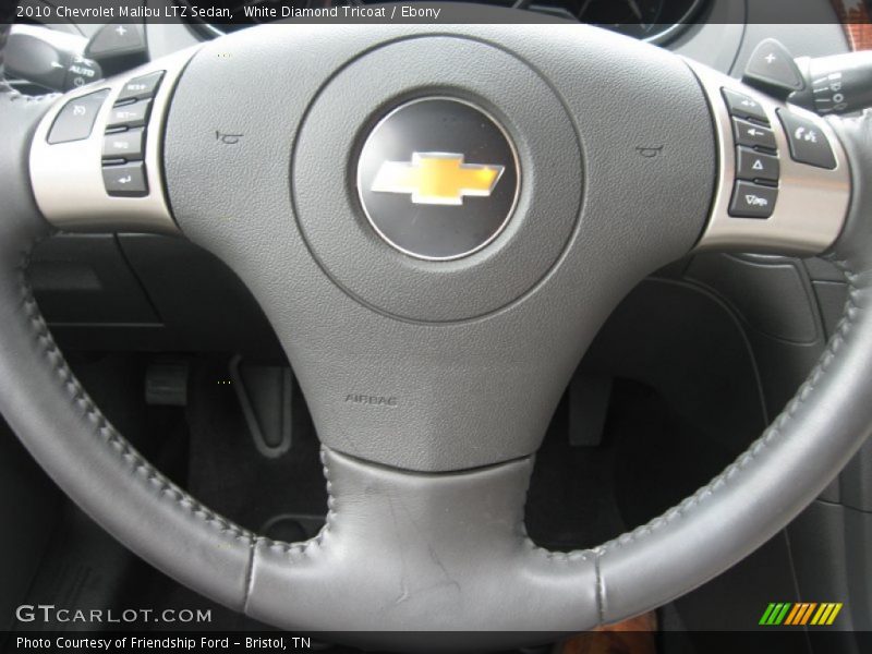 White Diamond Tricoat / Ebony 2010 Chevrolet Malibu LTZ Sedan