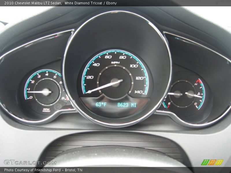 White Diamond Tricoat / Ebony 2010 Chevrolet Malibu LTZ Sedan