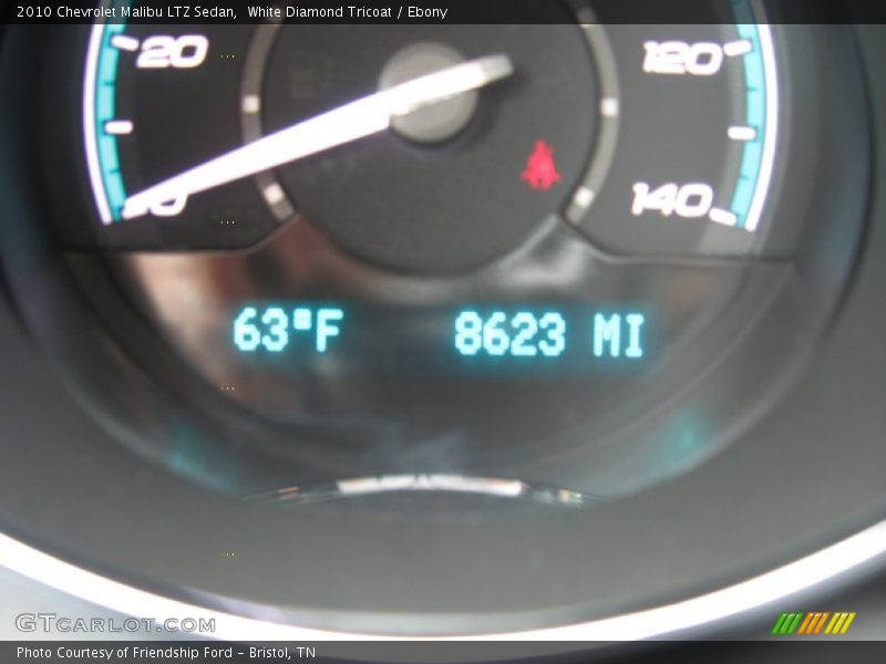 White Diamond Tricoat / Ebony 2010 Chevrolet Malibu LTZ Sedan