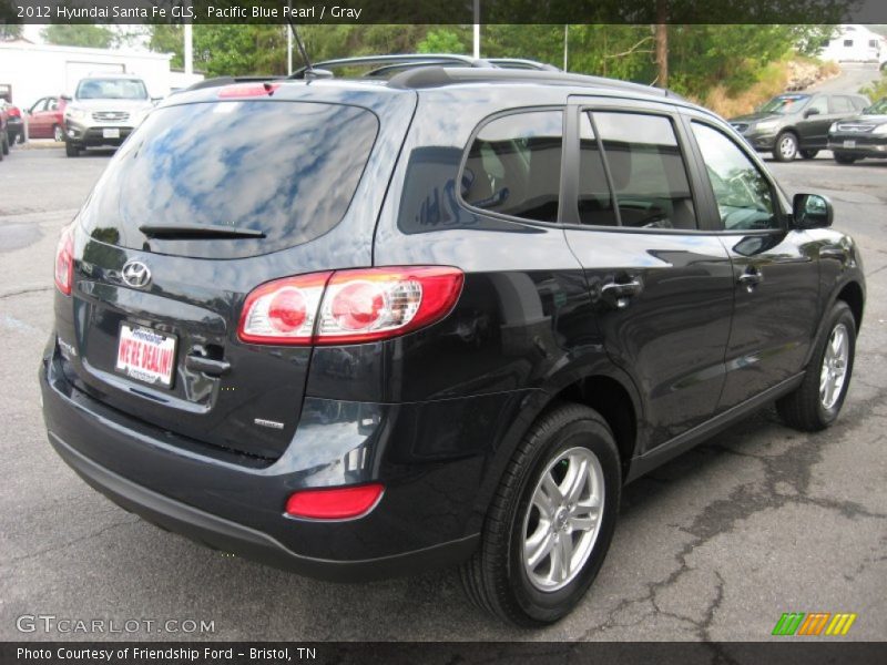 Pacific Blue Pearl / Gray 2012 Hyundai Santa Fe GLS