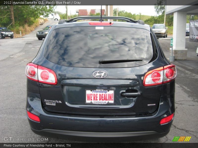Pacific Blue Pearl / Gray 2012 Hyundai Santa Fe GLS