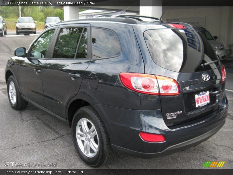 Pacific Blue Pearl / Gray 2012 Hyundai Santa Fe GLS