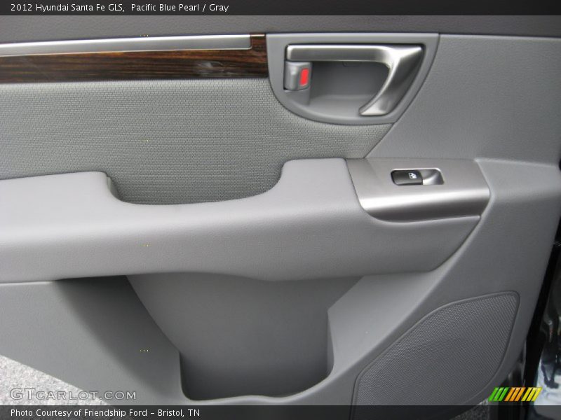 Pacific Blue Pearl / Gray 2012 Hyundai Santa Fe GLS