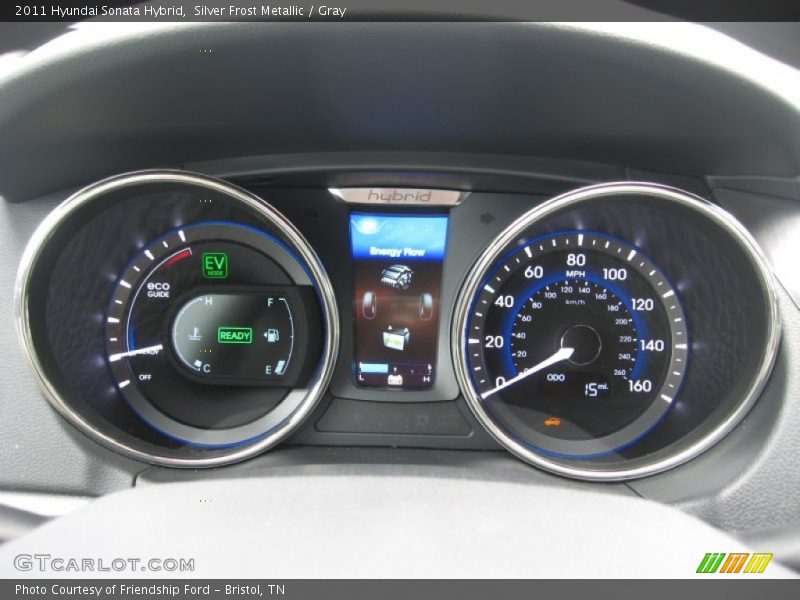 Silver Frost Metallic / Gray 2011 Hyundai Sonata Hybrid