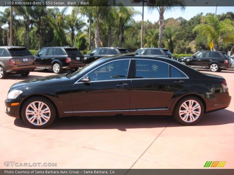 Black / Black 2009 Mercedes-Benz S 550 Sedan