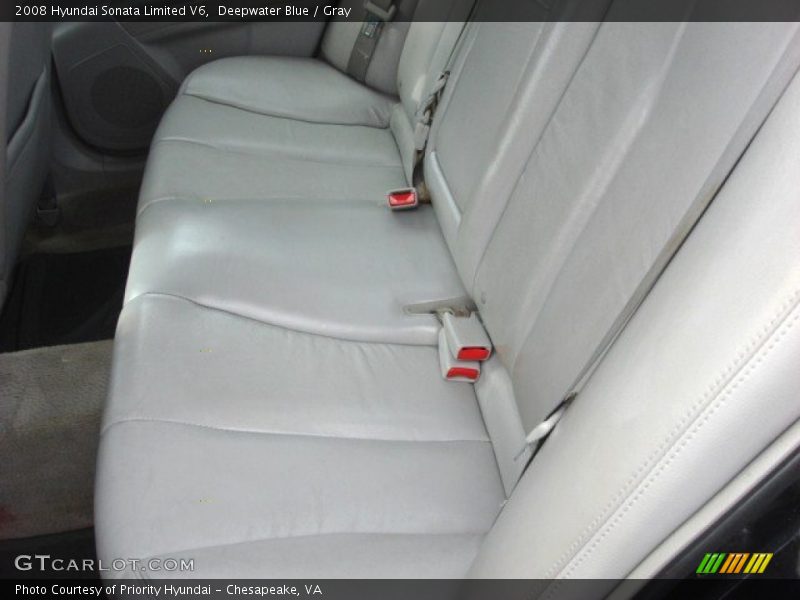 Deepwater Blue / Gray 2008 Hyundai Sonata Limited V6