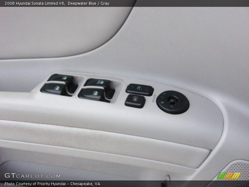 Deepwater Blue / Gray 2008 Hyundai Sonata Limited V6