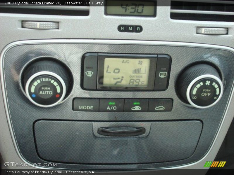 Deepwater Blue / Gray 2008 Hyundai Sonata Limited V6