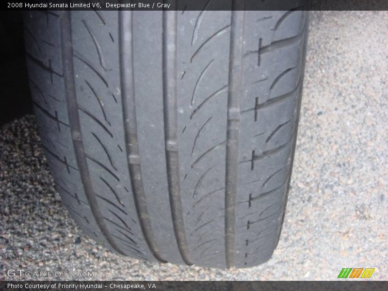 Deepwater Blue / Gray 2008 Hyundai Sonata Limited V6