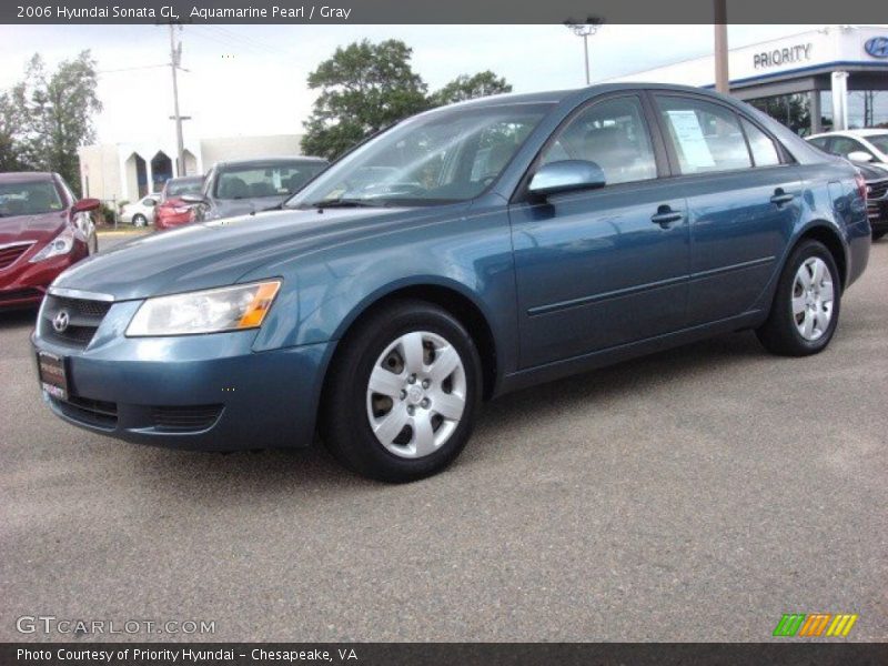 Aquamarine Pearl / Gray 2006 Hyundai Sonata GL