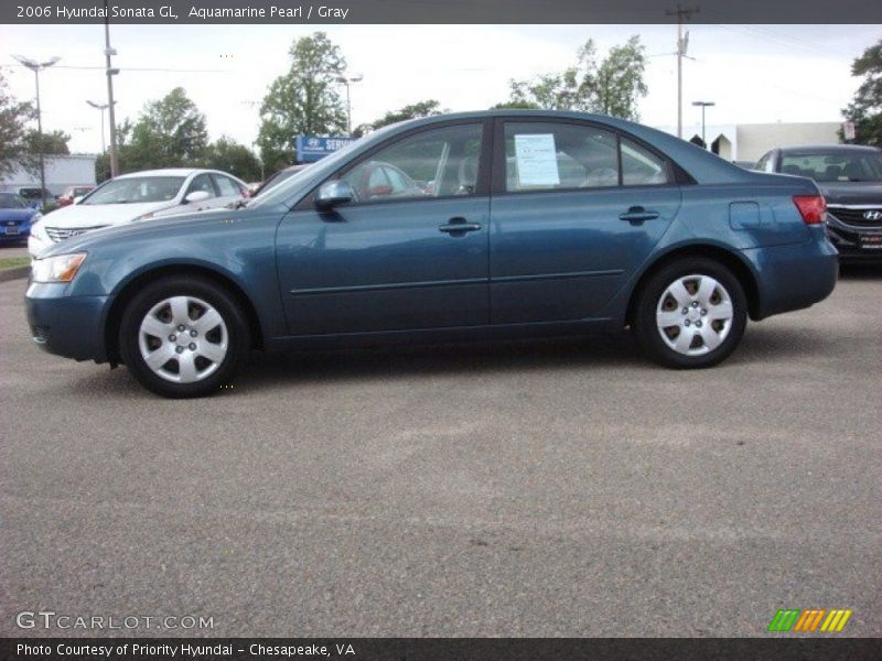 Aquamarine Pearl / Gray 2006 Hyundai Sonata GL