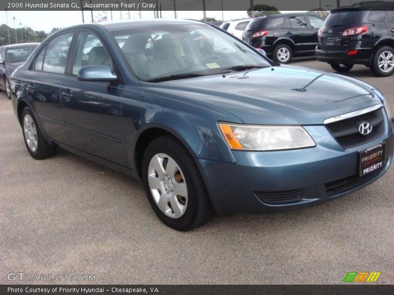 Aquamarine Pearl / Gray 2006 Hyundai Sonata GL