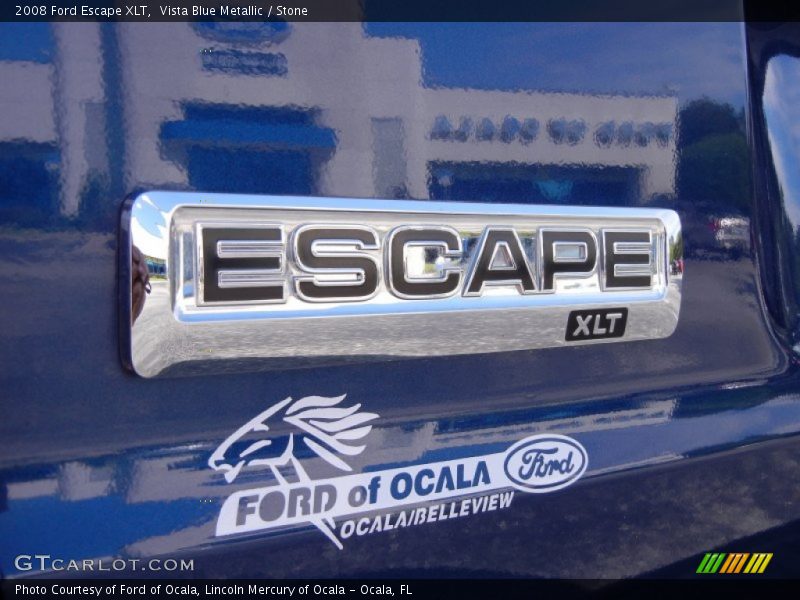 Vista Blue Metallic / Stone 2008 Ford Escape XLT