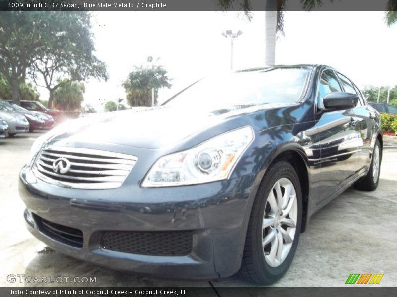 Blue Slate Metallic / Graphite 2009 Infiniti G 37 Sedan