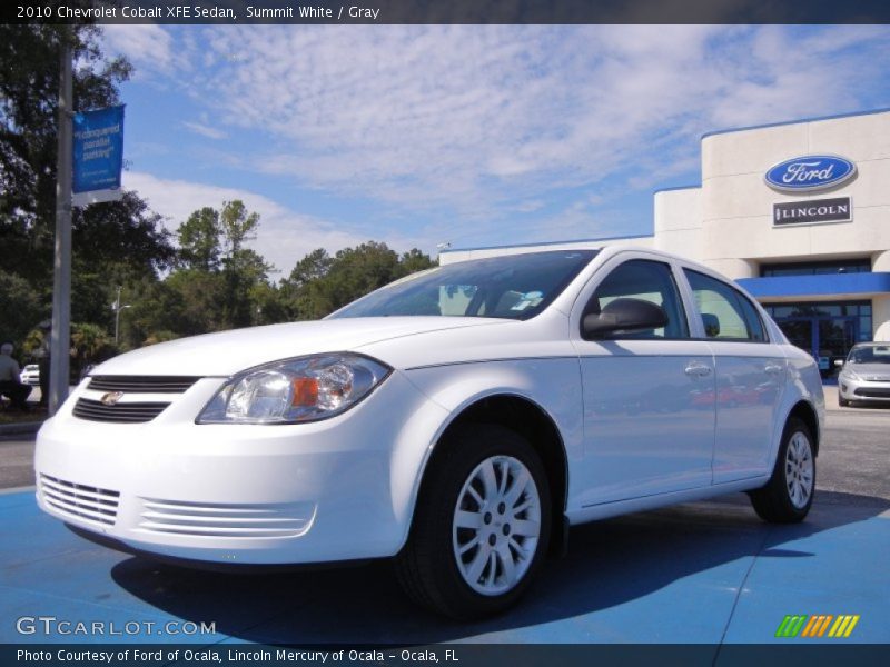 Summit White / Gray 2010 Chevrolet Cobalt XFE Sedan