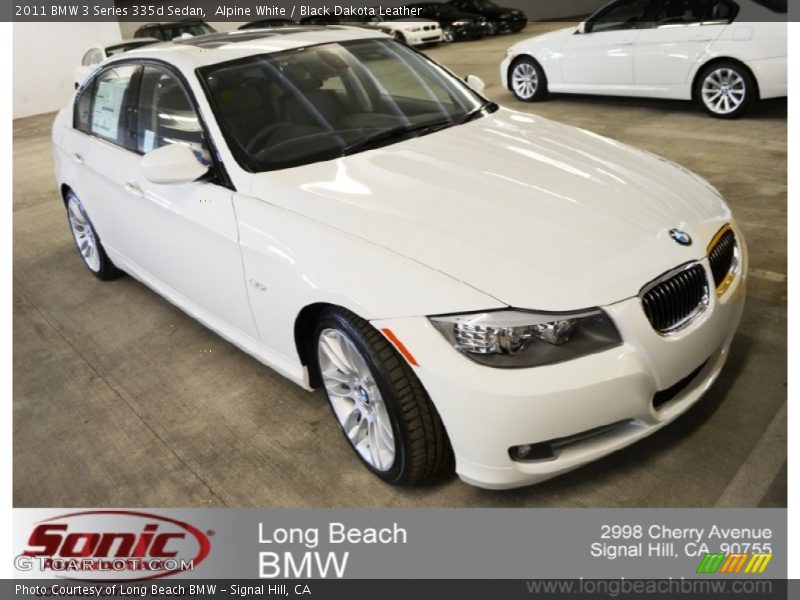 Alpine White / Black Dakota Leather 2011 BMW 3 Series 335d Sedan