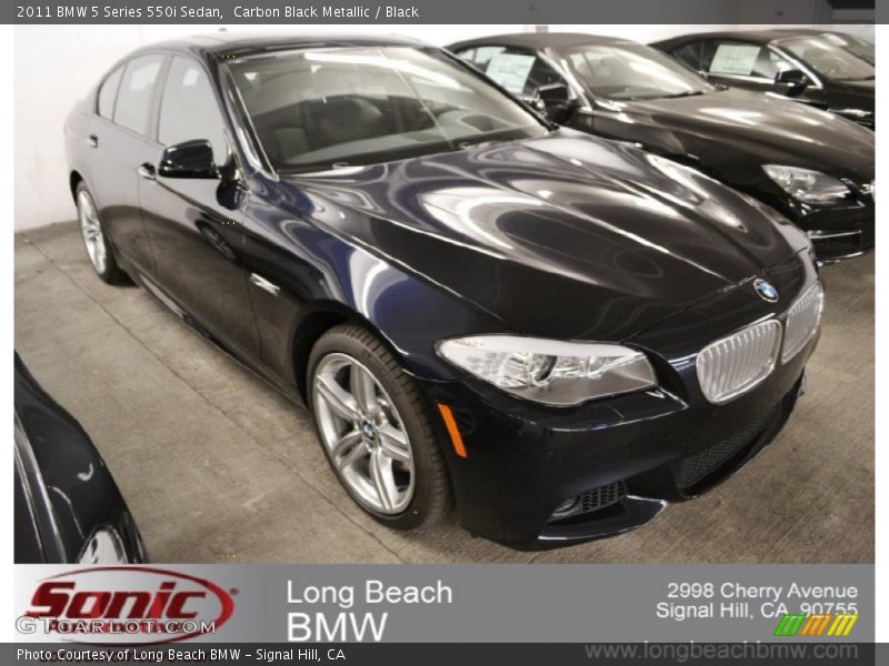 Carbon Black Metallic / Black 2011 BMW 5 Series 550i Sedan