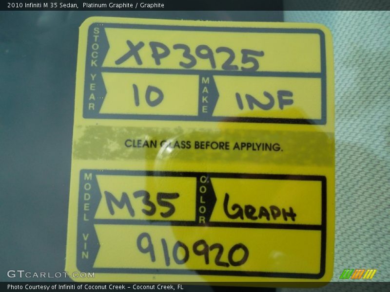 Platinum Graphite / Graphite 2010 Infiniti M 35 Sedan