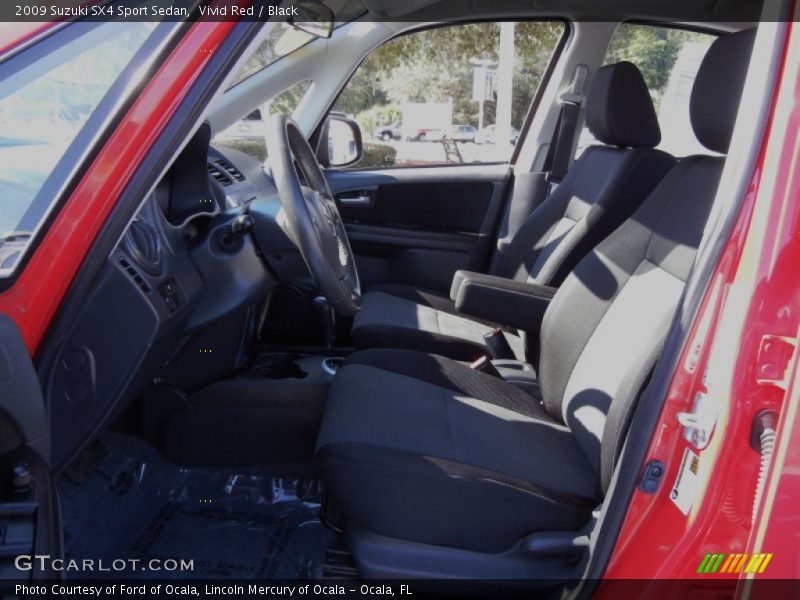 Vivid Red / Black 2009 Suzuki SX4 Sport Sedan