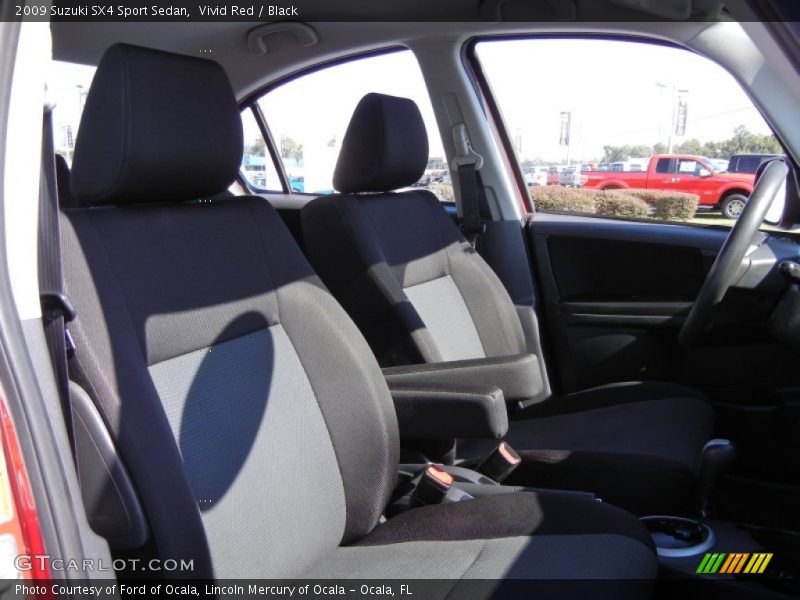 Vivid Red / Black 2009 Suzuki SX4 Sport Sedan