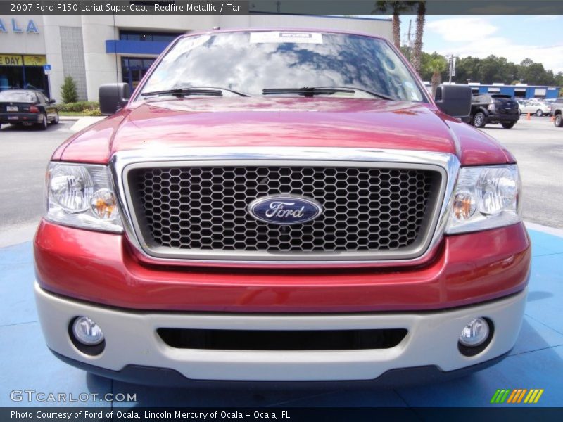 Redfire Metallic / Tan 2007 Ford F150 Lariat SuperCab