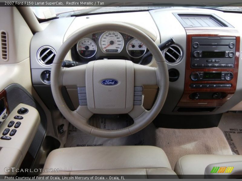 Redfire Metallic / Tan 2007 Ford F150 Lariat SuperCab