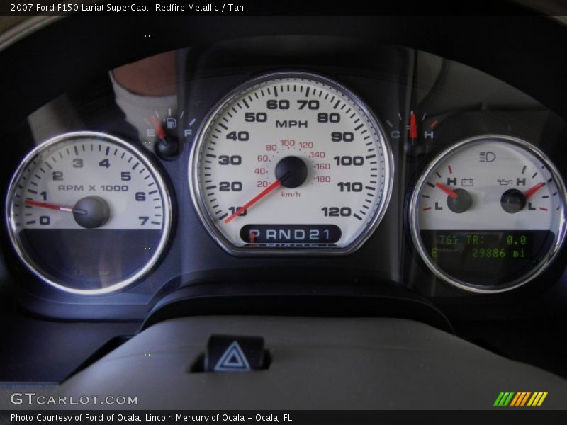 Redfire Metallic / Tan 2007 Ford F150 Lariat SuperCab