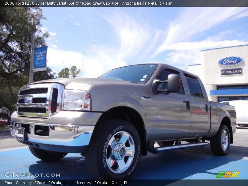 Arizona Beige Metallic / Tan 2006 Ford F250 Super Duty Lariat FX4 Off Road Crew Cab 4x4