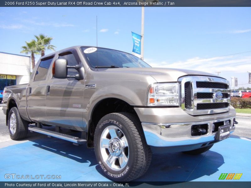 Arizona Beige Metallic / Tan 2006 Ford F250 Super Duty Lariat FX4 Off Road Crew Cab 4x4