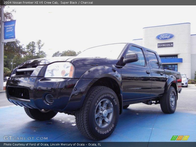 Super Black / Charcoal 2004 Nissan Frontier XE V6 Crew Cab