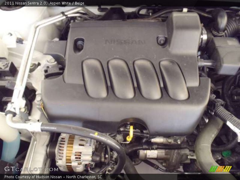 Aspen White / Beige 2011 Nissan Sentra 2.0