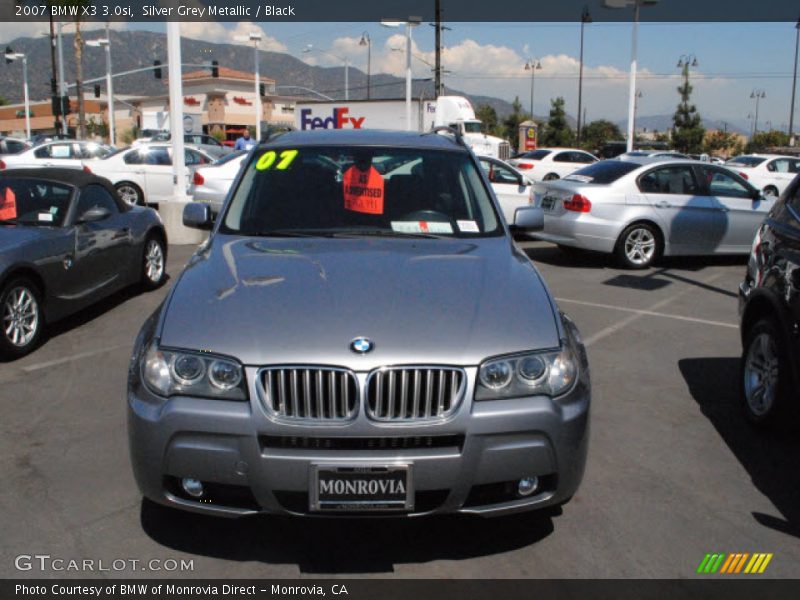 Silver Grey Metallic / Black 2007 BMW X3 3.0si