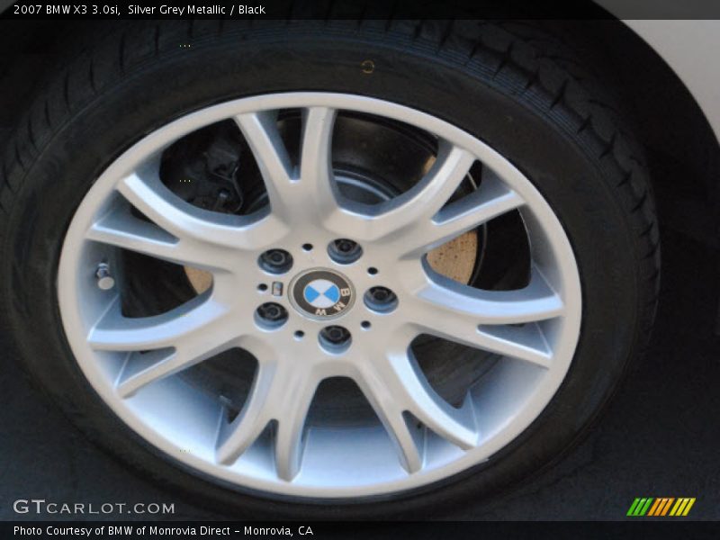 Silver Grey Metallic / Black 2007 BMW X3 3.0si