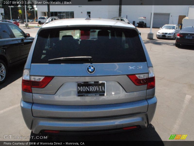 Silver Grey Metallic / Black 2007 BMW X3 3.0si