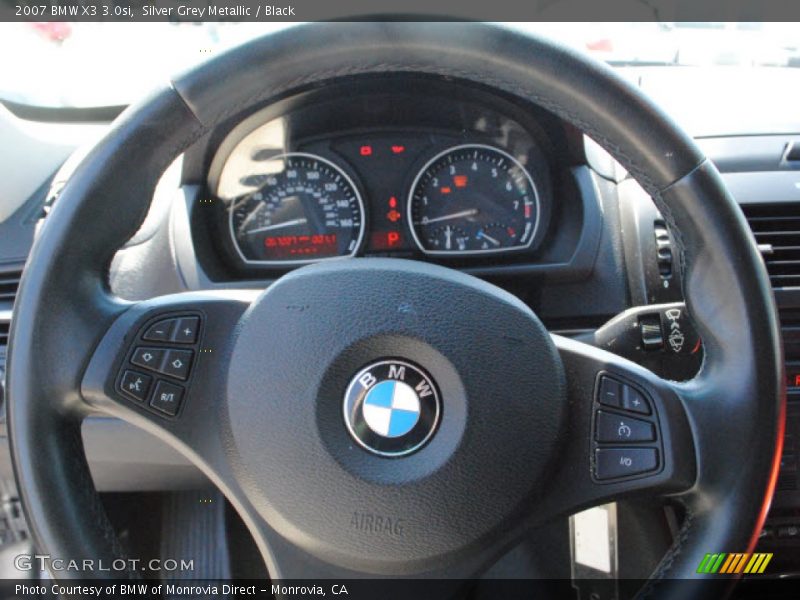 Silver Grey Metallic / Black 2007 BMW X3 3.0si