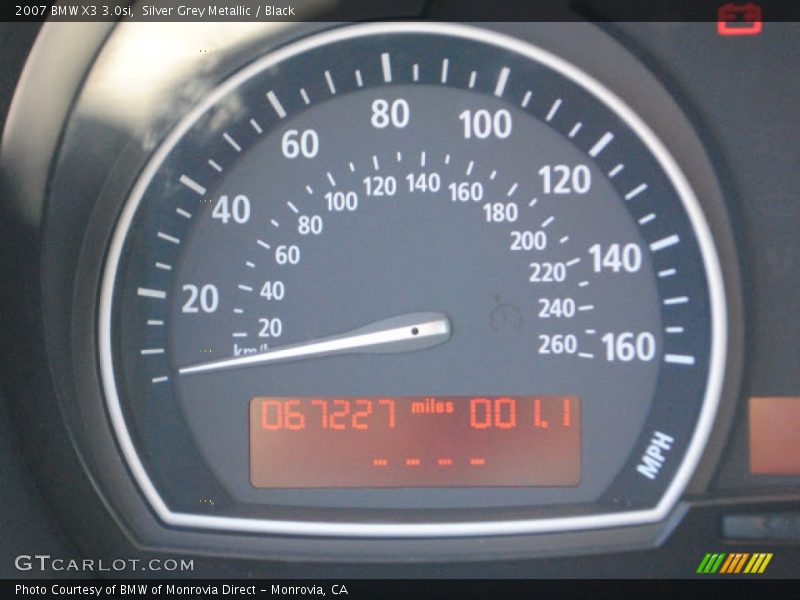 Silver Grey Metallic / Black 2007 BMW X3 3.0si