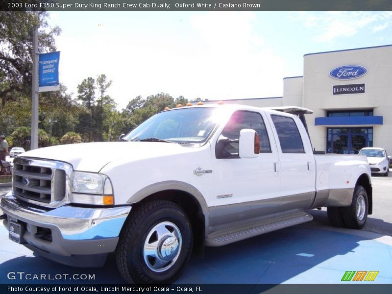 Oxford White / Castano Brown 2003 Ford F350 Super Duty King Ranch Crew Cab Dually