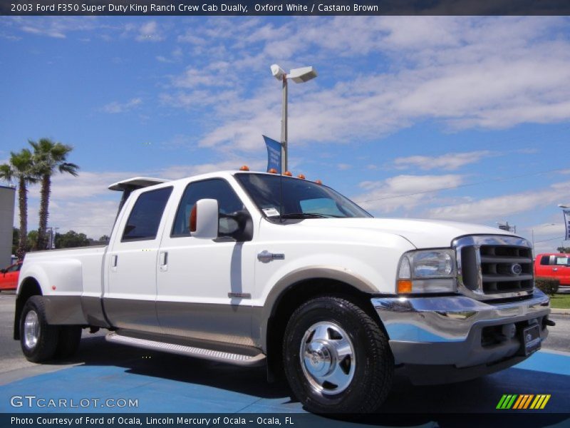 Oxford White / Castano Brown 2003 Ford F350 Super Duty King Ranch Crew Cab Dually