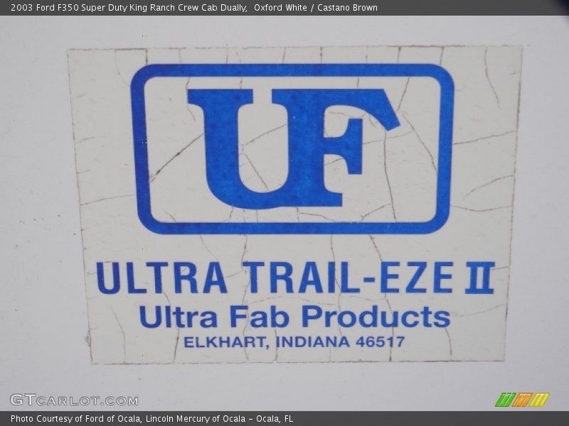 Oxford White / Castano Brown 2003 Ford F350 Super Duty King Ranch Crew Cab Dually