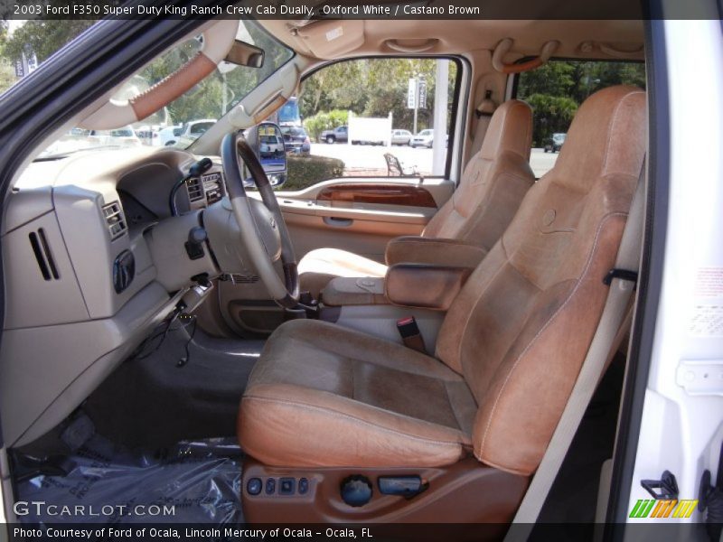  2003 F350 Super Duty King Ranch Crew Cab Dually Castano Brown Interior