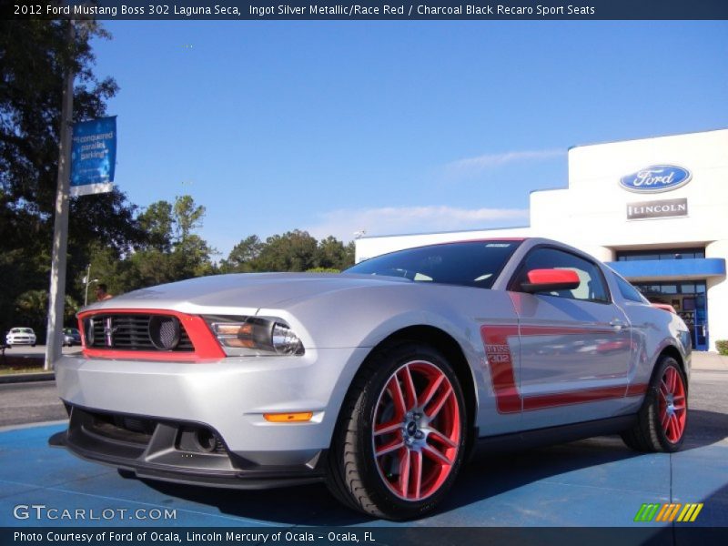 Front 3/4 View of 2012 Mustang Boss 302 Laguna Seca